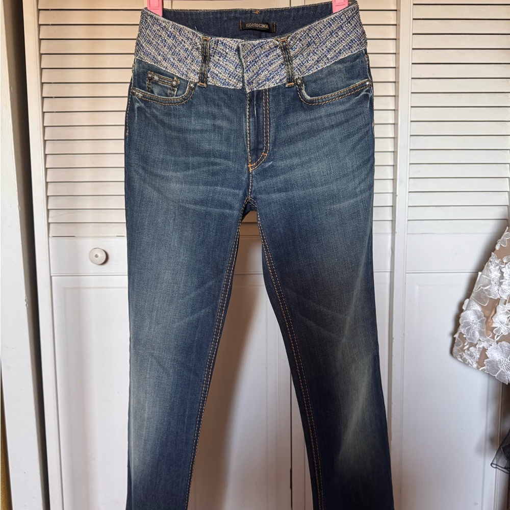 Roberto Cavalli Blue Boot Cut Jeans
